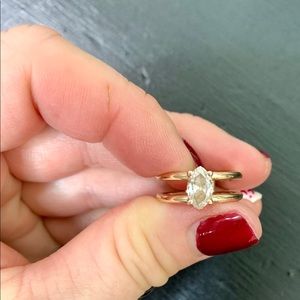 My mom’s marquis engagement Diamond reset in gold